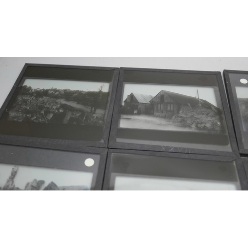 2206 - A collection of 29 lantern slides, images of the destruction of Ypres, World War I *THIS LOT IS NOT ... 