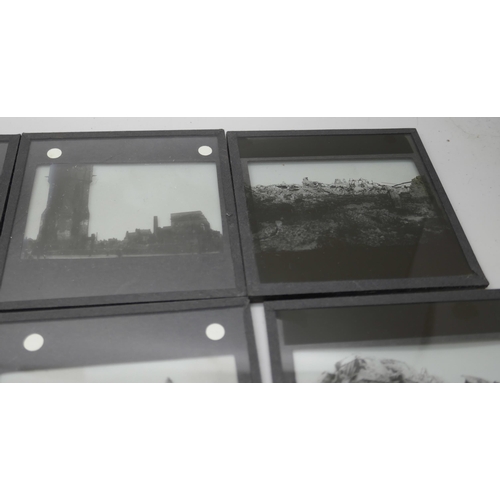 2206 - A collection of 29 lantern slides, images of the destruction of Ypres, World War I *THIS LOT IS NOT ... 