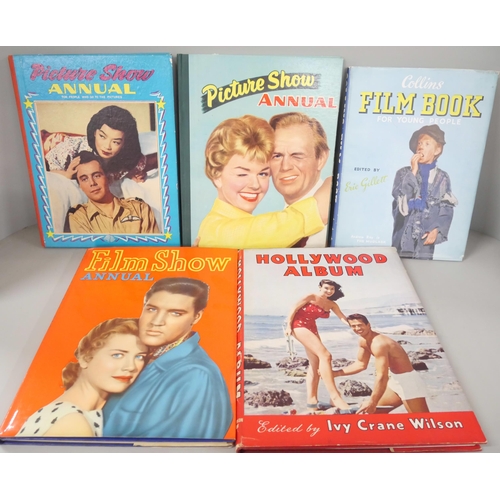 2218 - A collection of film memorabilia, includes photograph album with many film stars, Errol Flynn, Tony ... 