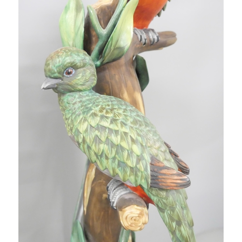 2224 - A large Goebel model of a pheasant, CV98, and a VA Portugal model of two birds of paradise measuring... 