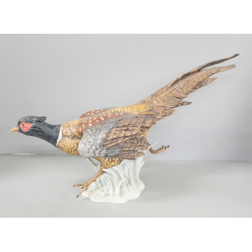 2224 - A large Goebel model of a pheasant, CV98, and a VA Portugal model of two birds of paradise measuring... 