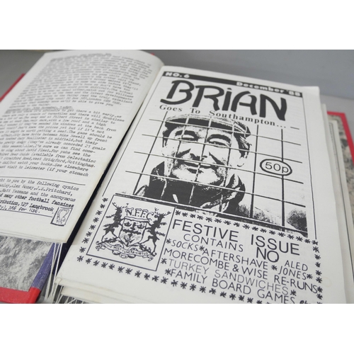 2238 - A collection of Nottingham Forest 'Brian' fanzines and a signed picture of Joe Baker. Together with ... 