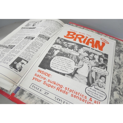 2238 - A collection of Nottingham Forest 'Brian' fanzines and a signed picture of Joe Baker. Together with ... 