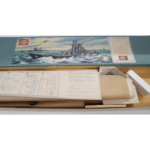 2251 - Two large model boxes, Yamato and Steve Whittman’s ‘Bonzo’ plane, with unrelated model making balsa ... 