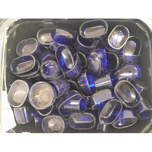 2253 - A collection of blue glass liners and small bowls **PLEASE NOTE THIS LOT IS NOT ELIGIBLE FOR IN-HOUS... 