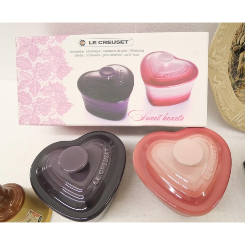 2267 - Collection of assorted China to include Le Creuset Sweet Hearts pots, Royal Albert lidded pot/small ... 