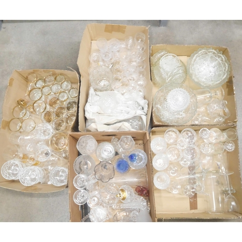 2273 - Five boxes of assorted crystal and glass *THIS LOT IS NOT AVAILABLE FOR PACKING AND POSTING*