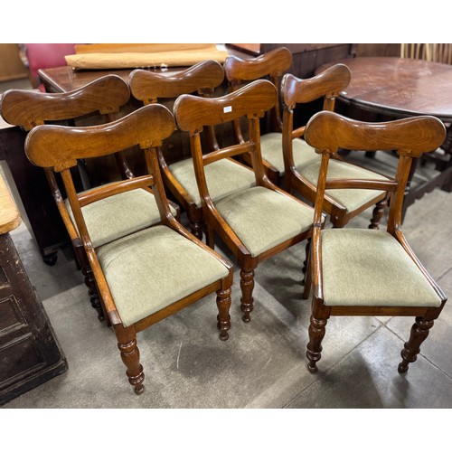 229 - A set of seven early Victorian mahogany dining chairs