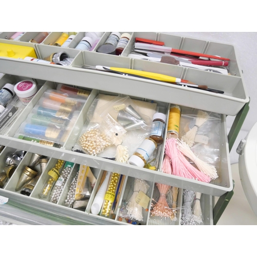 2286 - Two boxes of cake decorating and sugarcraft items, including stand, accessories, etc. *THIS LOT IS N... 