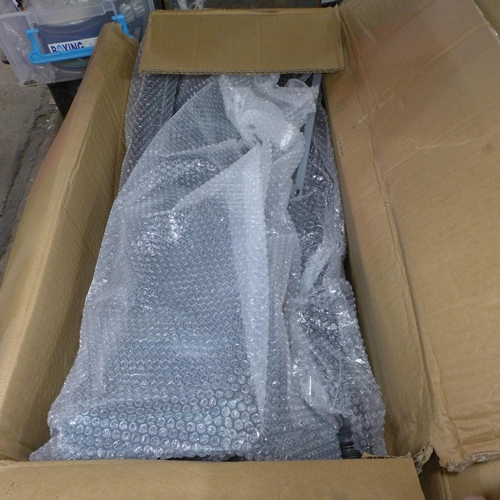 5214 - Three boxes of assorted outdoor lamp frames and posts