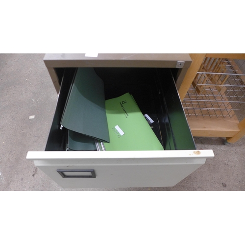 5217 - A two drawer metal filing cabinet