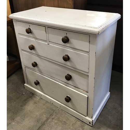 276 - A Victorian painted pine chest of drawers