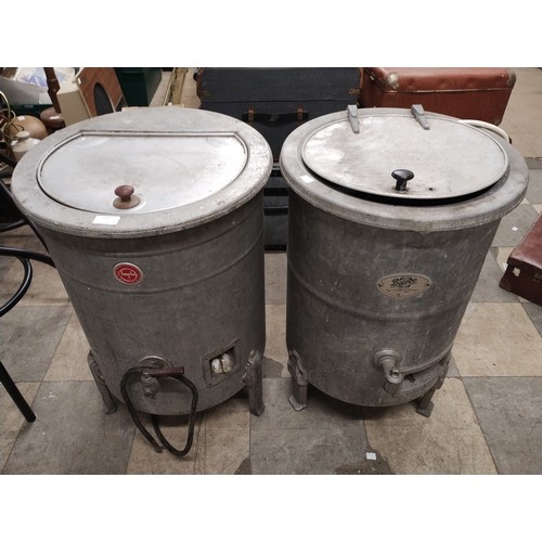 297 - Two galvanised water heaters