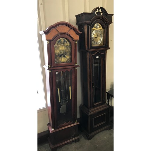 279 - Two 20th Century mahogany and walnut longcase clocks, a/f