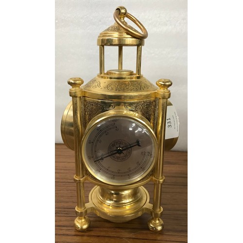 331 - A gilt metal desk top weather station