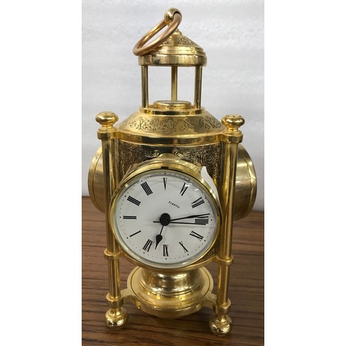 331 - A gilt metal desk top weather station