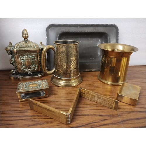 299A - Assorted metalware, including trench art