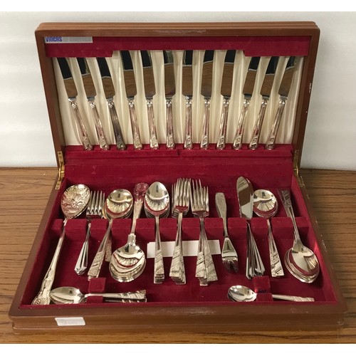 333 - A cased Viners silver plated canteen of cutlery