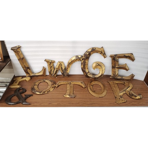 304 - Eight early 20th Century gilt shop display letters and two others