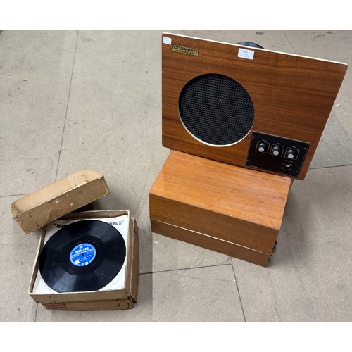 320 - A Coomber Worcester portable record player