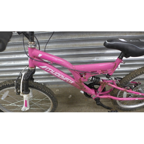 5125 - Two matching his and hers children's Muddy Fox full suspension mountain bikes