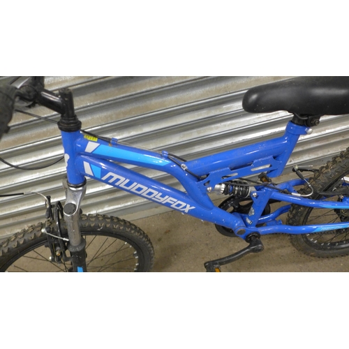 5125 - Two matching his and hers children's Muddy Fox full suspension mountain bikes