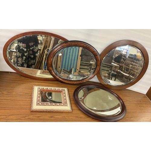 368 - Assorted Edward VII and later mahogany mirrors