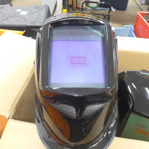 5051 - A boxed sample Air Force 980-S TH3PSL respirator welding helmet and a model YXE-959D PRO welding mas... 