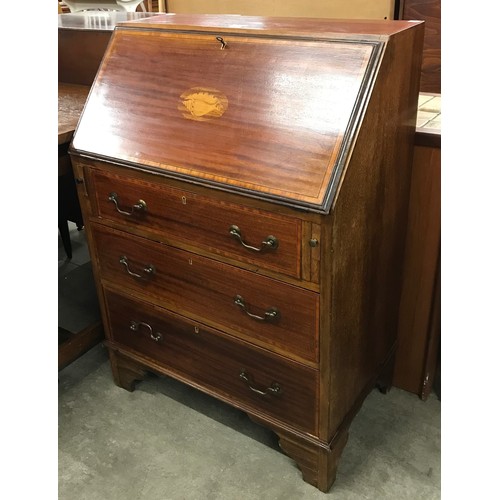 247A - An Edward VII inlaid mahogany bureau