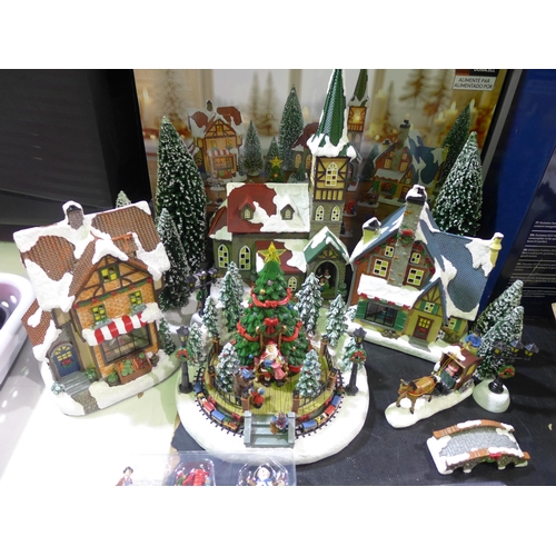 6030 - Christmas village with LED lights and music, Original RRP £119.99 + VAT (351-362) *This lot is subje... 