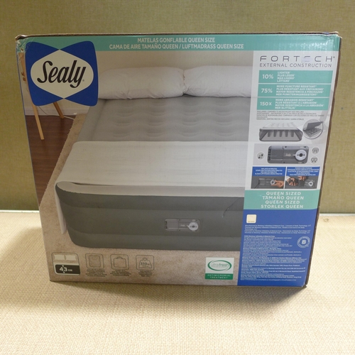 6035 - Sealy Fortech airbed with built in pump (351-314) *This lot is subject to VAT