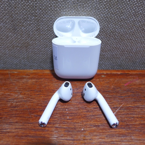 6073 - Apple AirPods with charging case (2nd generation) model no: mv7n2zm/a, Original RRP £99.99 + VAT (35... 