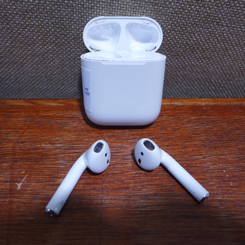 6075 - Apple AirPods with charging case (2nd generation) model no: mv7n2zm/a, Original RRP £99.99 + VAT (35... 