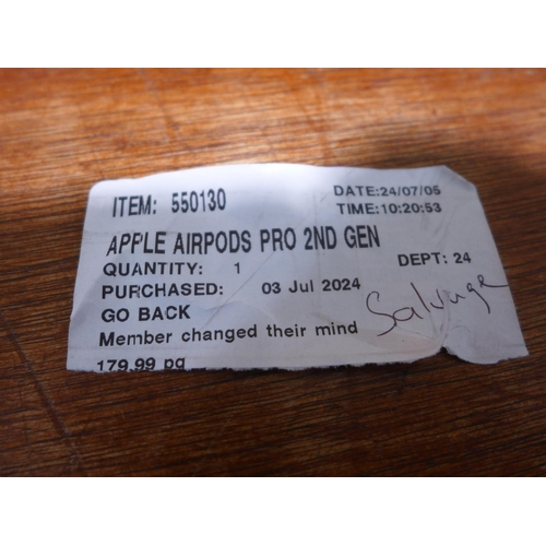 6079 - Apple AirPods Pro with magsafe charging case (2nd generation) model no: mqd83zm/a, Original RRP £179... 