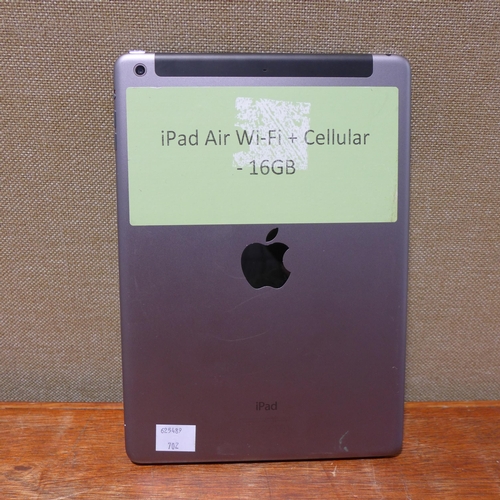 6132 - Apple iPad Air Space Grey 16GB (1st generation) model no: md791b/a (480-702) *This lot is subject to... 