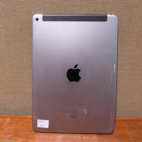 6159 - Apple iPad Air 2 Space Grey 16GB, model no: mh2u2b/a (480-729) *This lot is subject to VAT