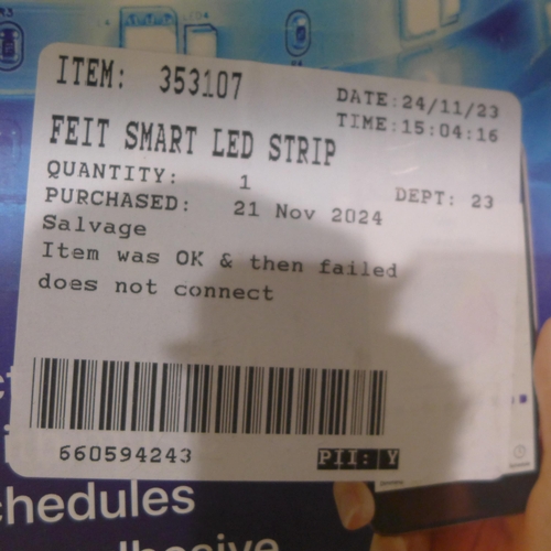 6165 - Two Feit smart LED strip lights (351-21,218) *This lot is subject to VAT