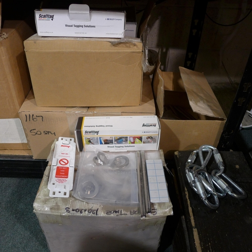 6179 - Quantity of miscellaneous items to include clamps, multitags, karabiner clamps, etc. (KS-35) *This l... 