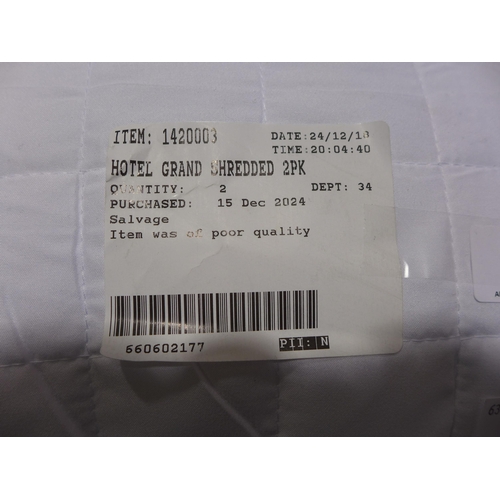 6199 - Two Hotel Grand shredded memory foam pillows  (351-700) *This lot is subject to VAT