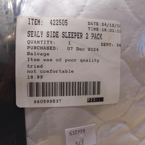 6221 - Sealy side sleeper pillows   (351-547) *This lot is subject to VAT