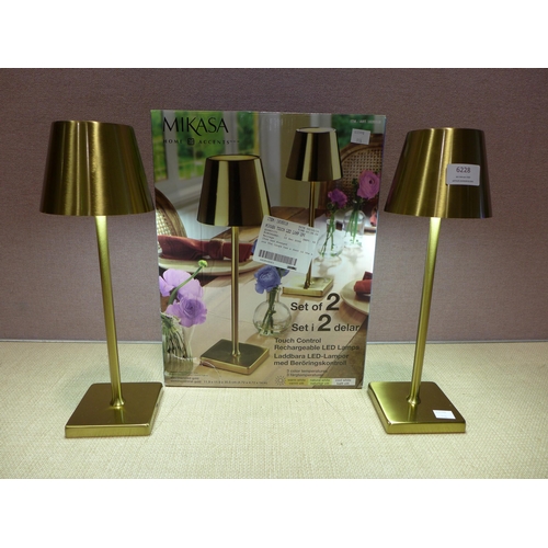 6228 - Mikasa Gold touch LED lamps   (351-576) *This lot is subject to VAT