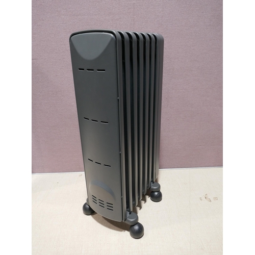 6285 - Delonghi oil filled grey radiator (351-373) *This lot is subject to VAT