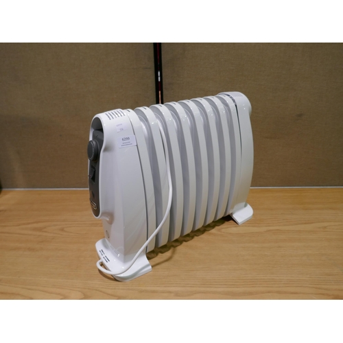 6299 - Delonghi oil filled small radiator (351-236) *This lot is subject to VAT