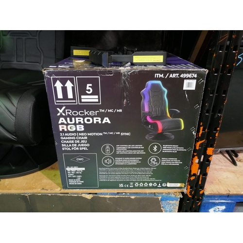 6342 - Xrocker Aurora RGB gaming chair, Original RRP £179.99 + VAT (351-473) *This lot is subject to VAT