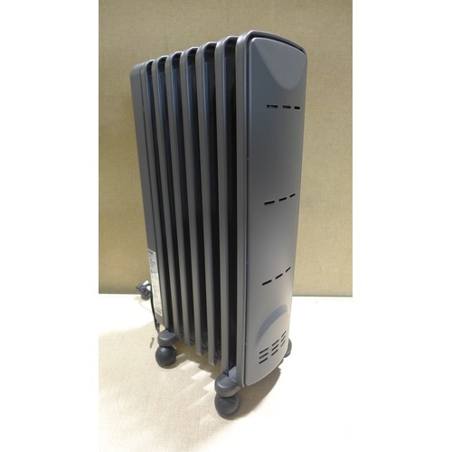 6027 - Delonghi oil filled grey radiator (351-340) *This lot is subject to VAT