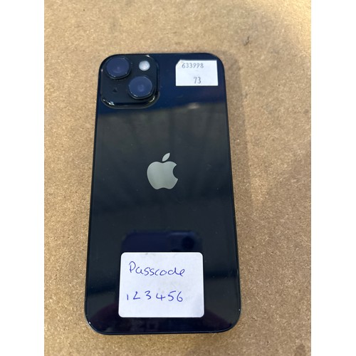 6067 - Apple iPhone 14 128GB Midnight, model no: mpuf3zd/a, Original RRP £564.99 + VAT (352-73) *This lot i... 