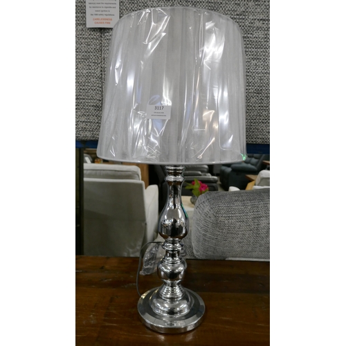 3044 - A pair of chrome table lamps