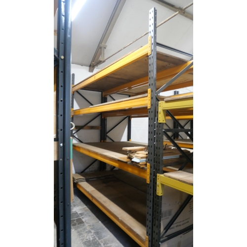 8010 - A Dexion heavy-duty pallet rack measuring 3m (H) x 3m (W) x 0.9m (D) with four reinforced 1