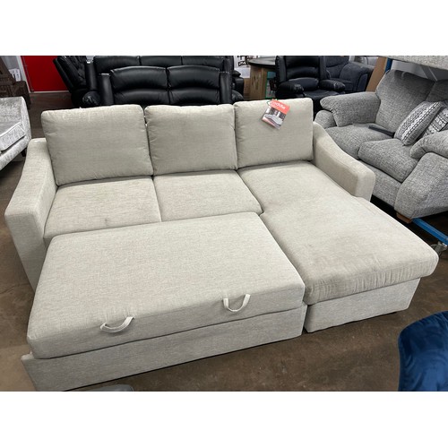 3144 - A Coddle aria beige sofa bed with storage - (Transit marks), original RRP £916.66 + VAT (4223-20) *T... 