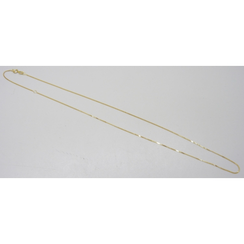 7002 - A 9ct gold curb chain necklace, 0.8g, 16-18 inches